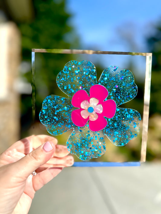 Flower Acrylic Block #3