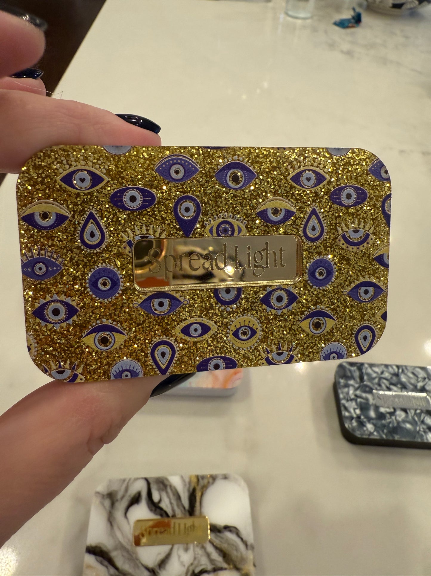 Gold Glitter Evil Eye Matches