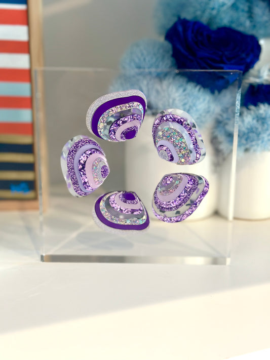Purple Shell Group Acrylic Block